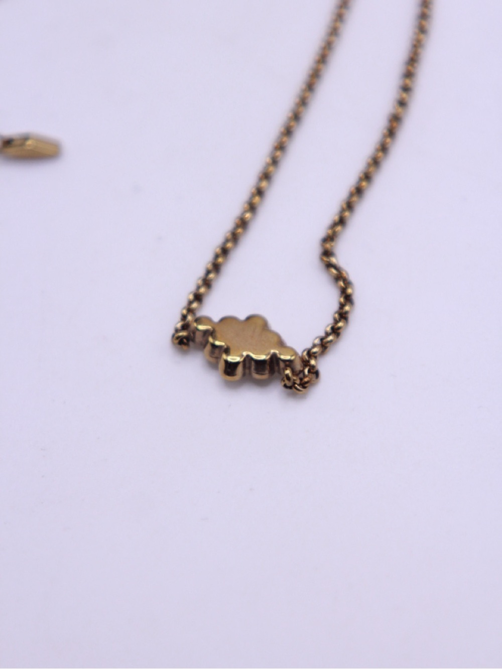 Fossil Gold-Tone Necklace with Clear Crystal Cluster - Picture 6 of 6